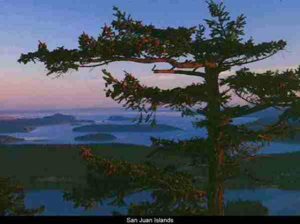 San Juan Islands - Looking east to main land