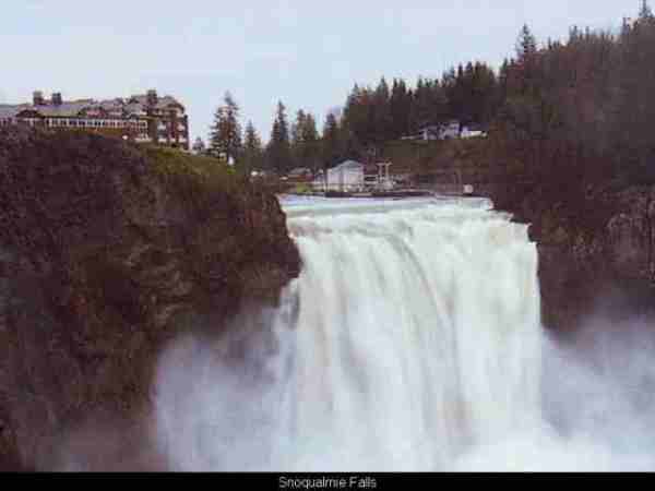Snoqualmie Falls, East of Bellevue - AT FLOOD STAGE